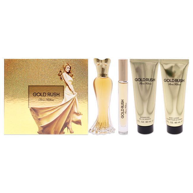 Gold Rush by Paris Hilton for Women - 4 Pc Gift Set