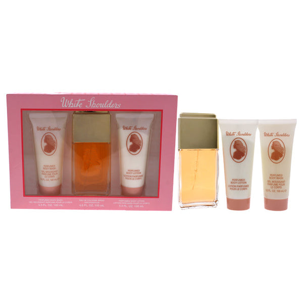 White Shoulders by Evyan for Women - 3 Pc Gift Set