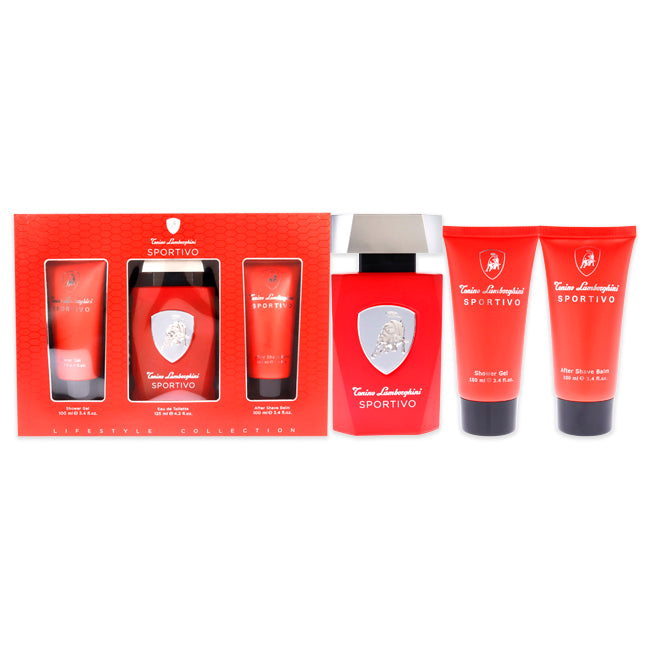 Lamborghini Sportivo by Tonino Lamborghini for Men - 3 Pc Gift Set