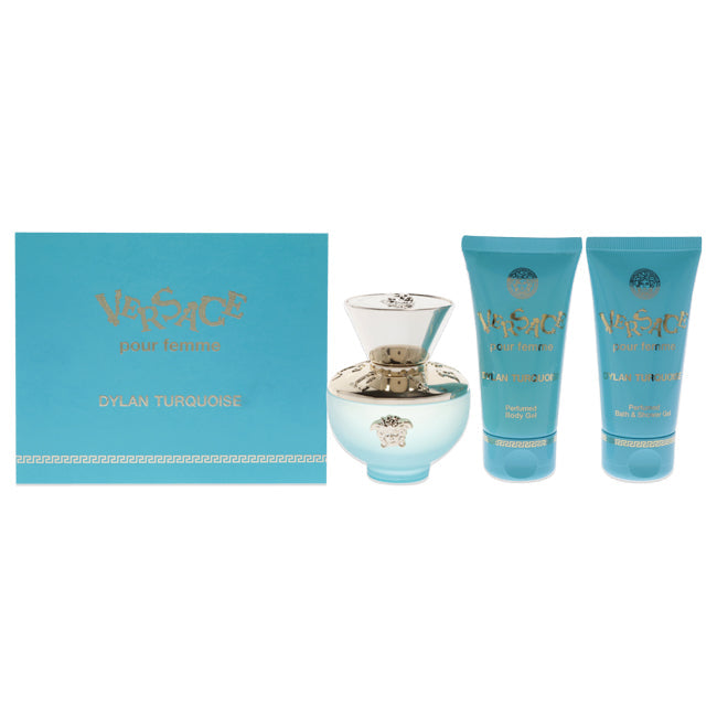 Dylan Turquoise by Versace for Women - 3 Pc Gift Set