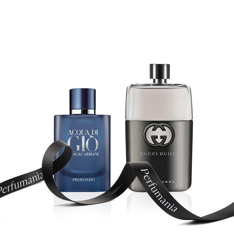 Bundle pour hommes : Acqua Di Gio Profondo de Giorgio Armani et Gucci Guilty de Gucci