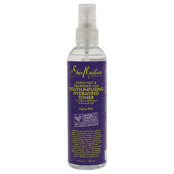 Kukui Nut & Grapeseed Oils Youth-Infusing Hydrating Toner by Shea Moisture for Unisex - 4 oz Toner